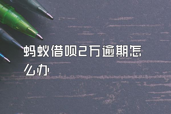 蚂蚁借呗2万逾期怎么办