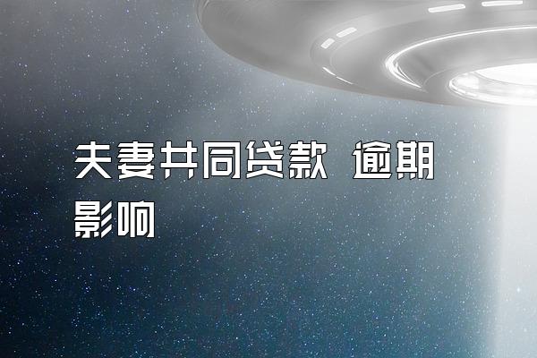 夫妻共同贷款 逾期影响
