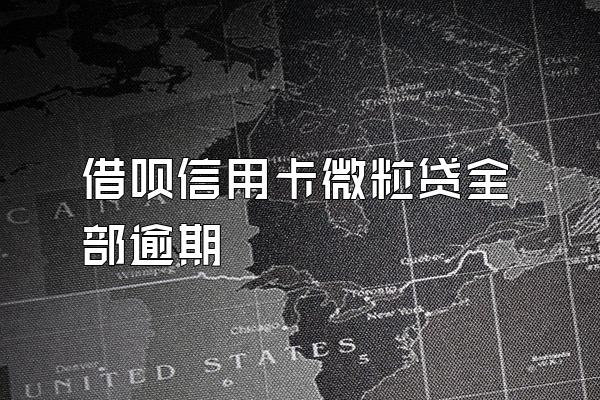 借呗信用卡微粒贷全部逾期
