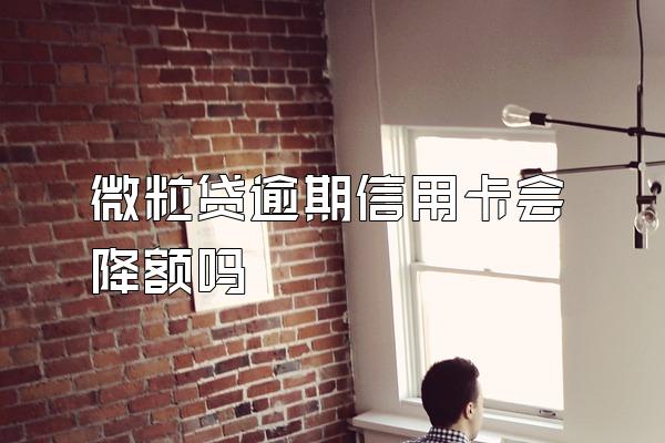 微粒贷逾期信用卡会降额吗