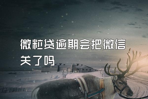 微粒贷逾期会把微信关了吗