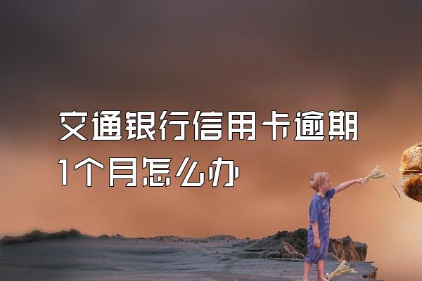 交通银行信用卡逾期1个月怎么办