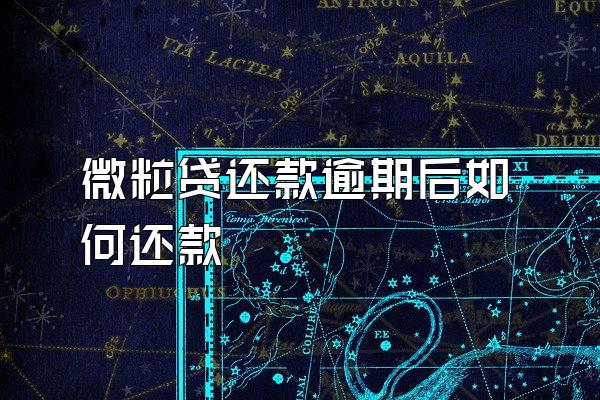 微粒贷还款逾期后如何还款