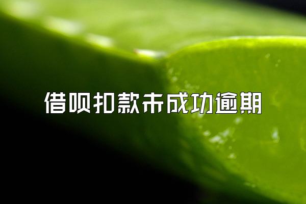借呗扣款未成功逾期