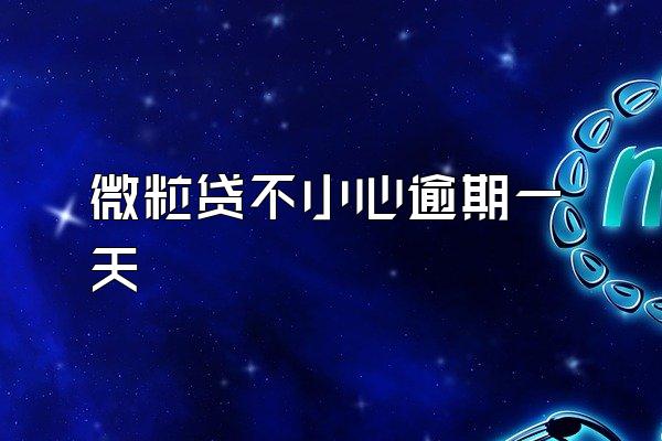 微粒贷不小心逾期一天