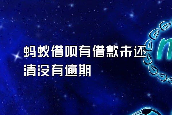 蚂蚁借呗有借款未还清没有逾期