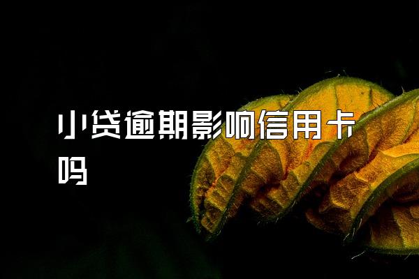 小贷逾期影响信用卡吗