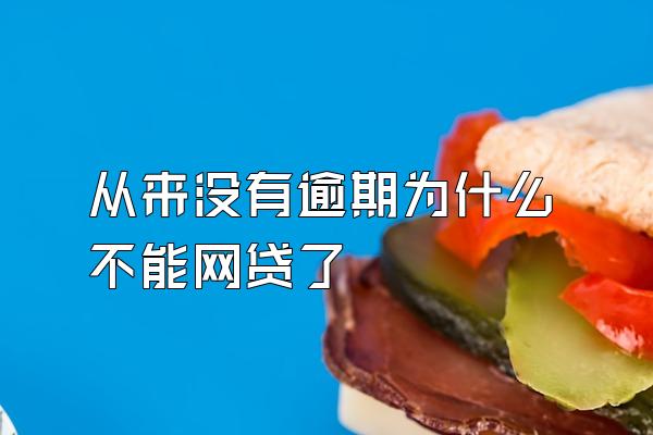 从来没有逾期为什么不能网贷了