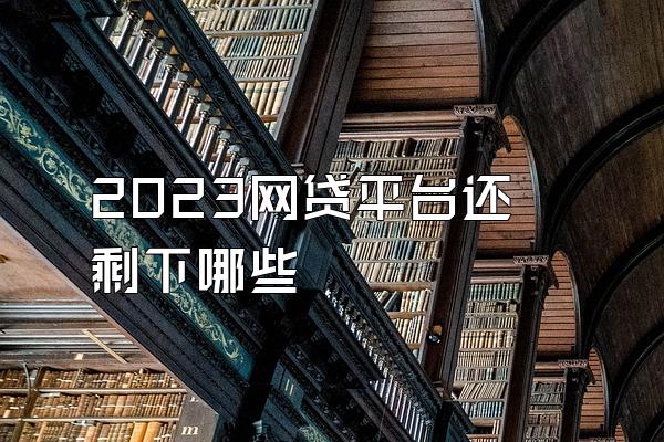 2023网贷平台还剩下哪些