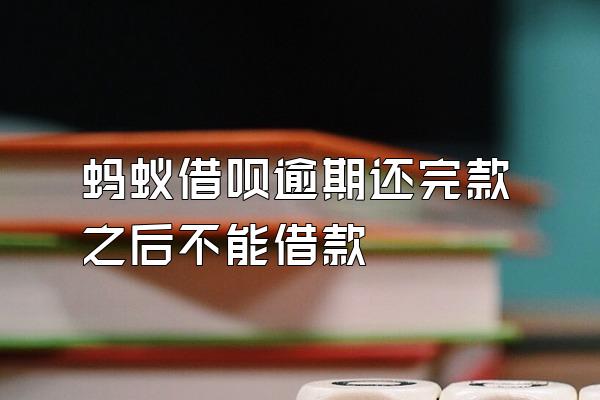 蚂蚁借呗逾期还完款之后不能借款