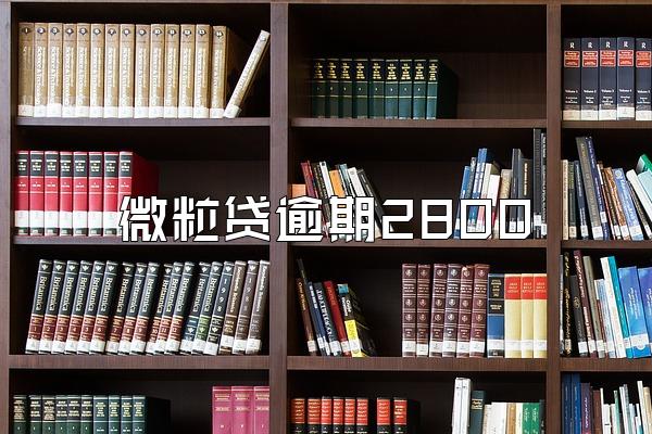 微粒贷逾期2800