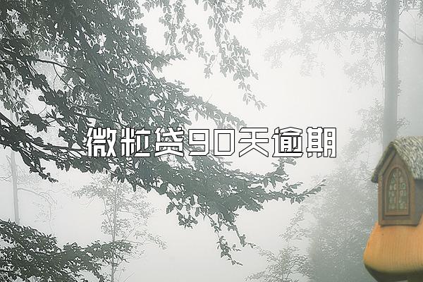 微粒贷90天逾期