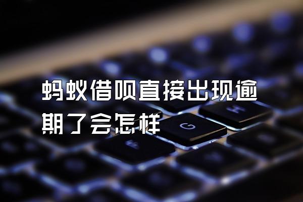 蚂蚁借呗直接出现逾期了会怎样