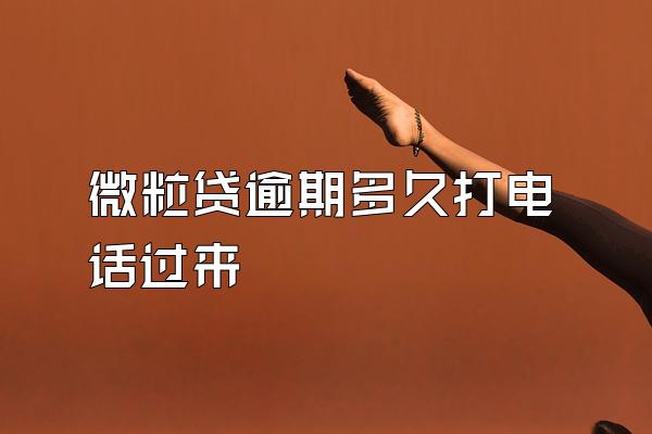 微粒贷逾期多久打电话过来