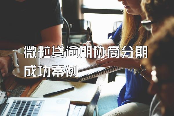 微粒贷逾期协商分期成功案例