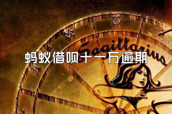蚂蚁借呗十一万逾期