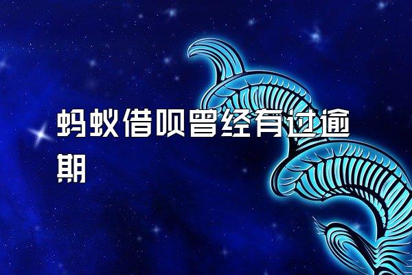 蚂蚁借呗曾经有过逾期