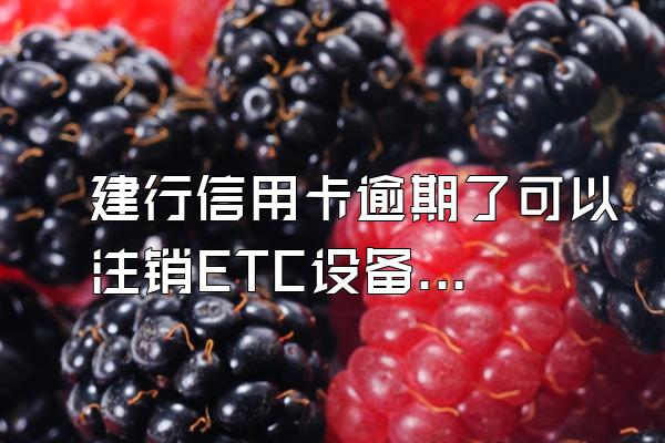 建行信用卡逾期了可以注销ETC设备吗