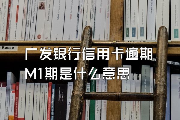 广发银行信用卡逾期M1期是什么意思