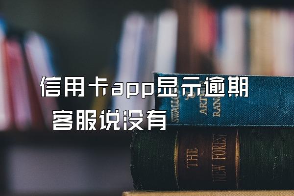 信用卡app显示逾期 客服说没有