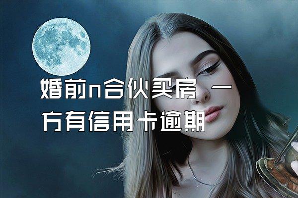 婚前n合伙买房 一方有信用卡逾期