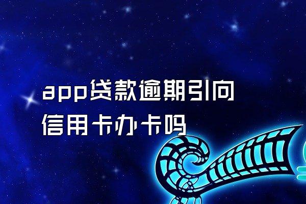 app贷款逾期引向信用卡办卡吗