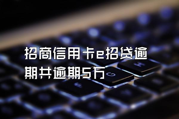 招商信用卡e招贷逾期共逾期5万