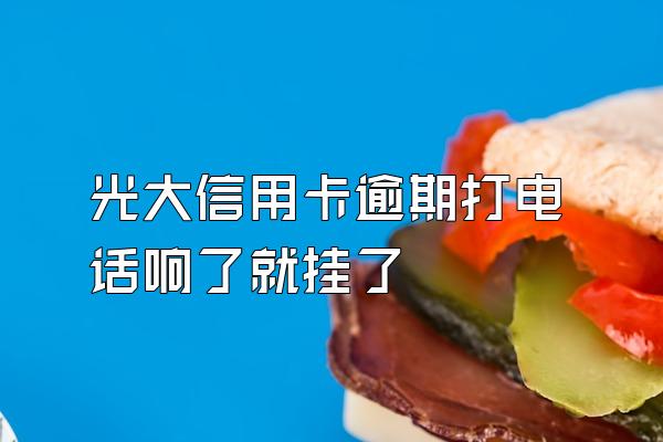 光大信用卡逾期打电话响了就挂了