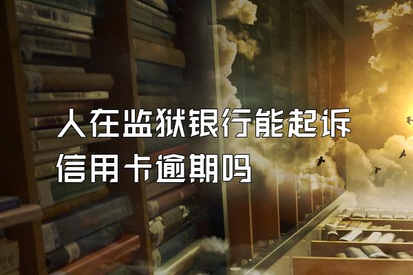 人在监狱银行能起诉信用卡逾期吗