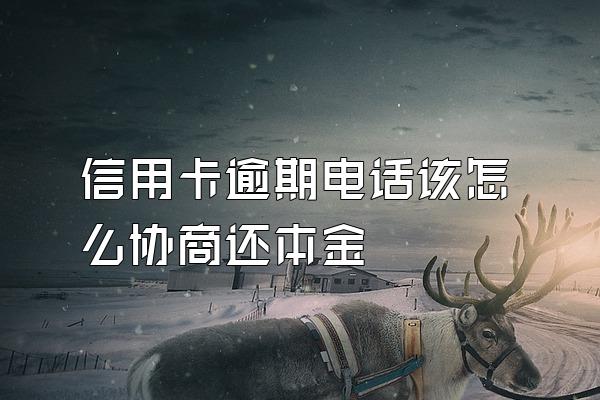 信用卡逾期电话该怎么协商还本金