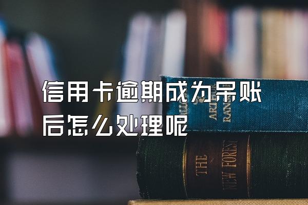 信用卡逾期成为呆账后怎么处理呢