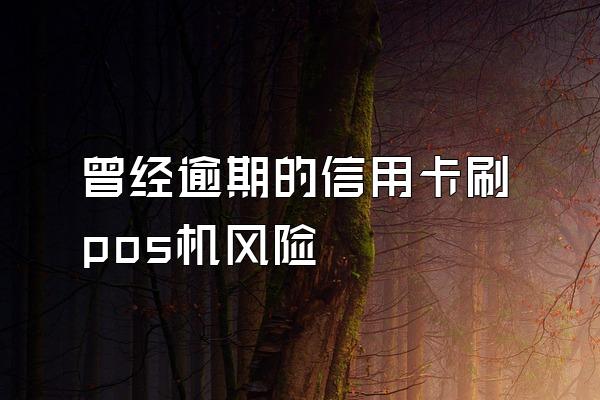 曾经逾期的信用卡刷pos机风险