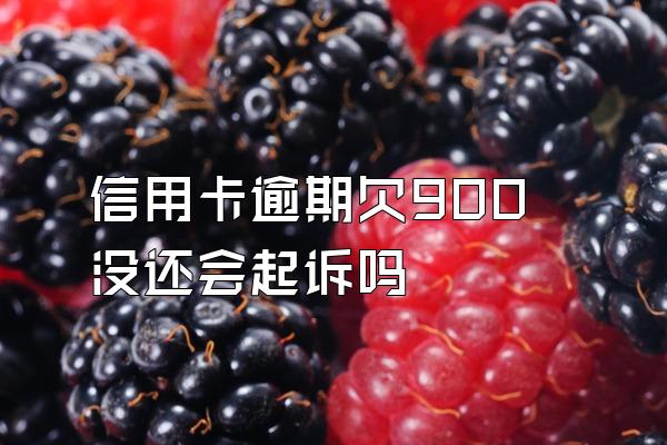 信用卡逾期欠900没还会起诉吗