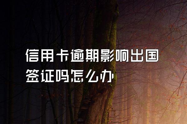 信用卡逾期影响出国签证吗怎么办