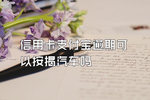 信用卡支付宝逾期可以按揭汽车吗