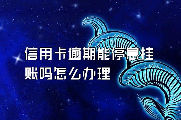 信用卡逾期能停息挂账吗怎么办理