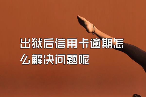 出狱后信用卡逾期怎么解决问题呢