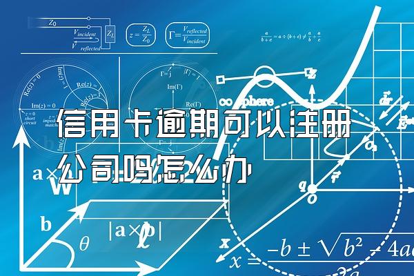 信用卡逾期可以注册公司吗怎么办