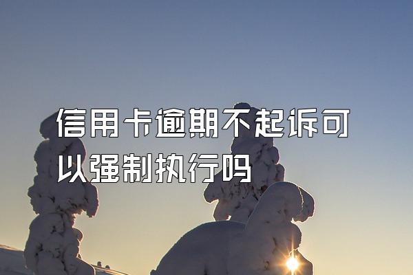 信用卡逾期不起诉可以强制执行吗