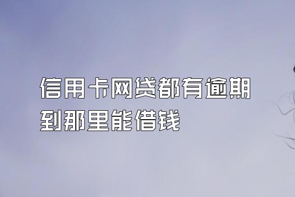 信用卡网贷都有逾期到那里能借钱