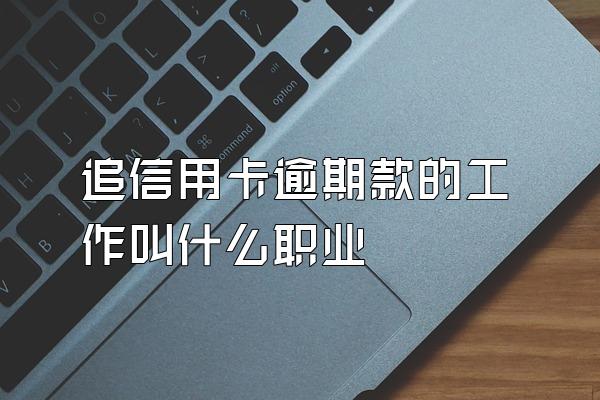 追信用卡逾期款的工作叫什么职业