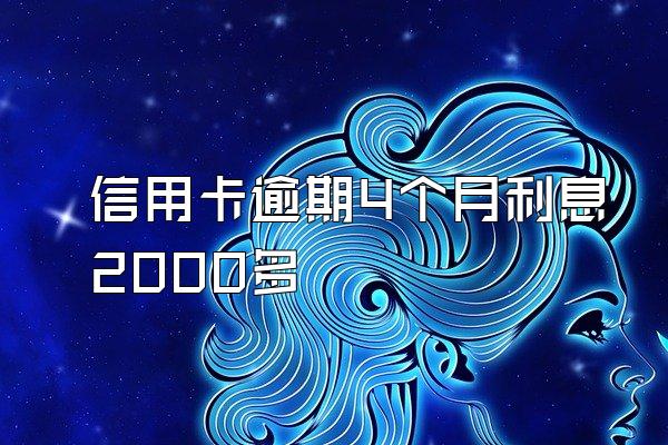 信用卡逾期4个月利息2000多