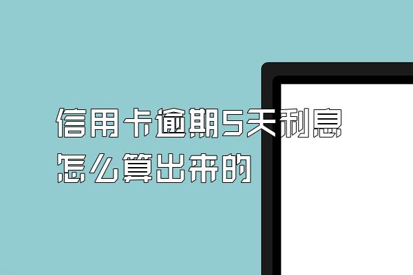 信用卡逾期5天利息怎么算出来的