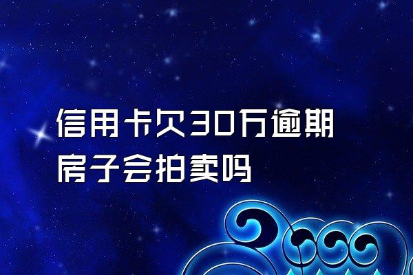 信用卡欠30万逾期房子会拍卖吗