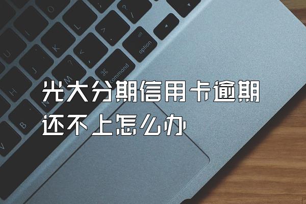 光大分期信用卡逾期还不上怎么办