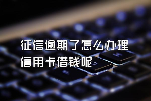 征信逾期了怎么办理信用卡借钱呢