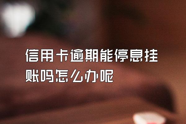信用卡逾期能停息挂账吗怎么办呢