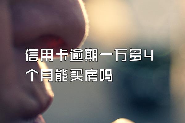 信用卡逾期一万多4个月能买房吗