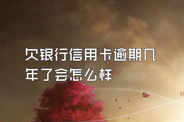 欠银行信用卡逾期几年了会怎么样