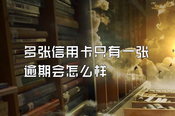 多张信用卡只有一张逾期会怎么样